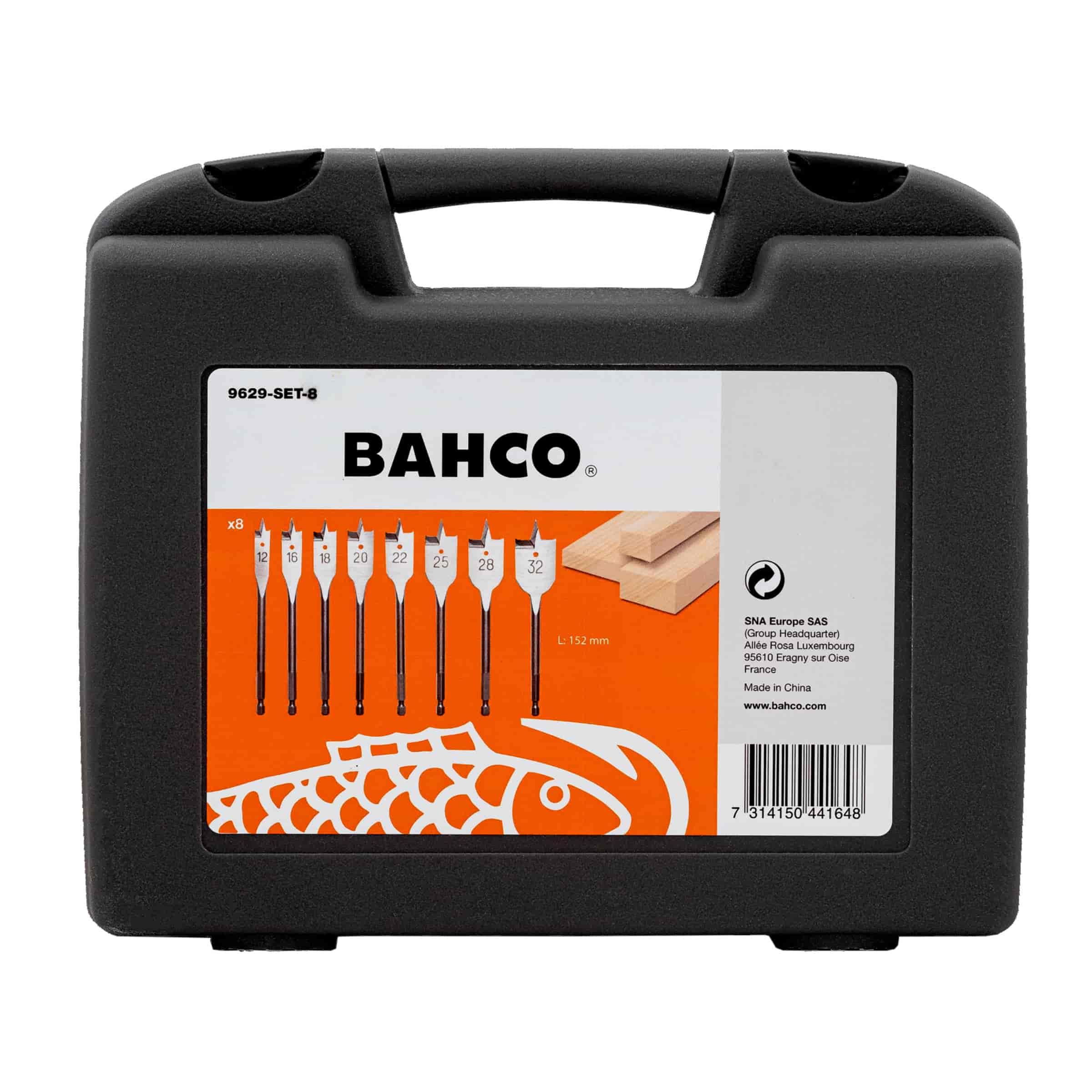 Bahco 9629 Series 8 Piece Flatbit Set