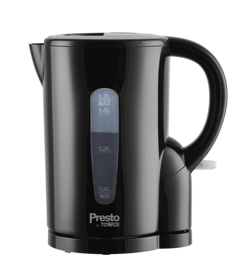 Tower Presto 1.7 litre 2200W Jug Kettle Light Black