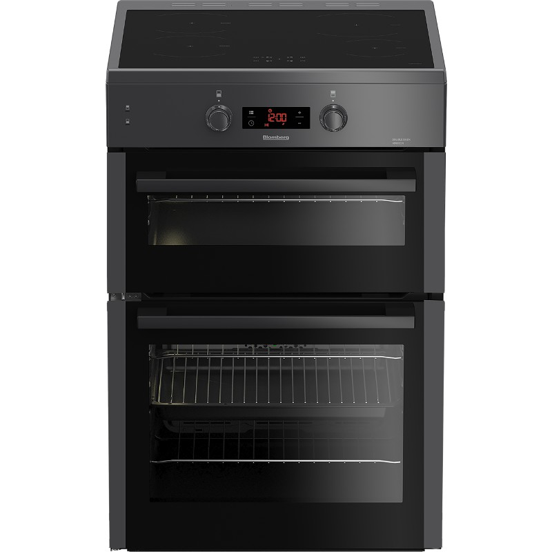 Blomberg HIN651N 60cm Double Oven Electric Cooker with Induction Hob - Anthracite