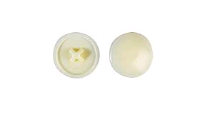 Forgefix No. 6-8's Plastic Domed Cover Caps (Pack) White 