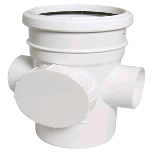 Floplast Soil Pipe 110mm Access Socket/Spigot White 