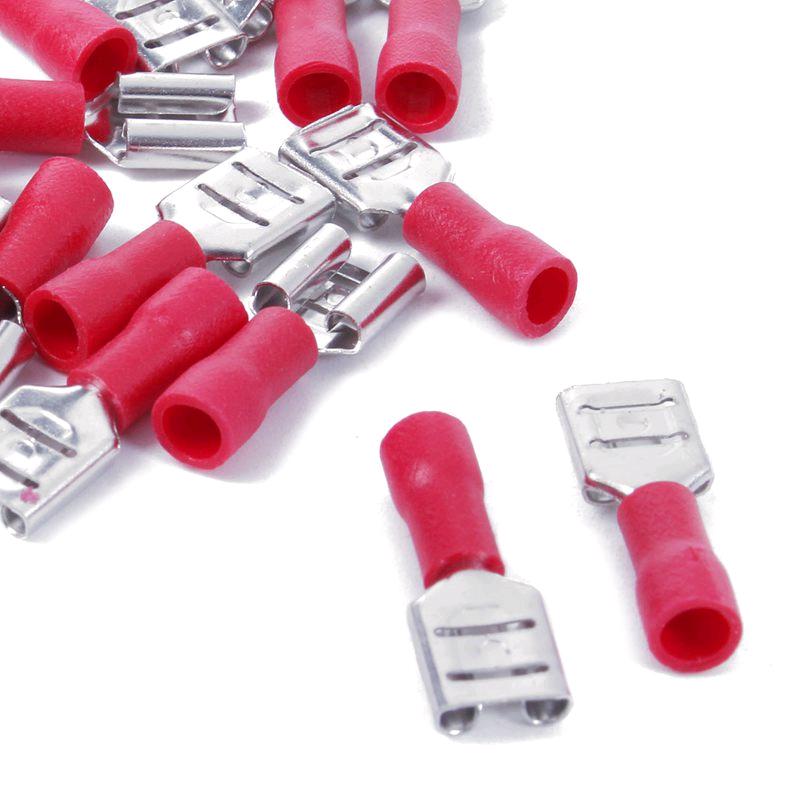 Niglon Red Push on Female Crimp (Pack 100)