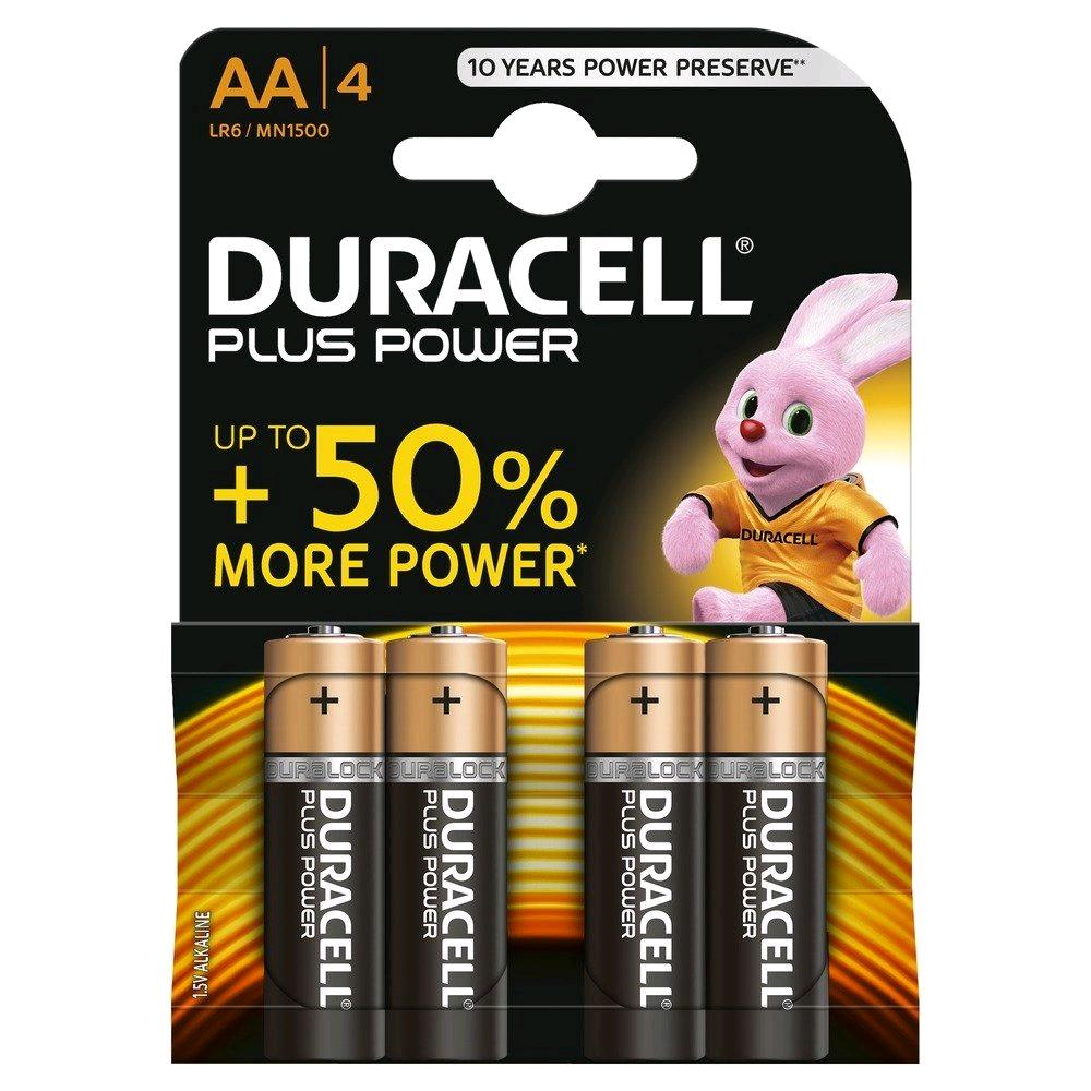 Duracell S18702 Battery AA Alkaline Plus 4pk