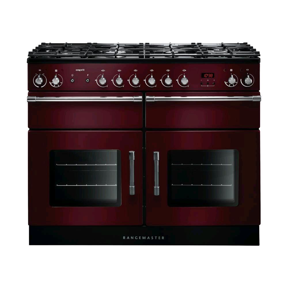 Rangemaster Esprit 110cm Electric Range Cooker Induction Hob Cranberry/Chrome