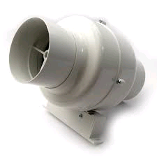 Manrose 4in/100mm Centrifugal Inline Fan With Bracket 