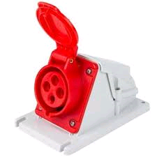 Gewiss 32a 415V 3P + E 90deg Wall Mounted Angled Socket IP44