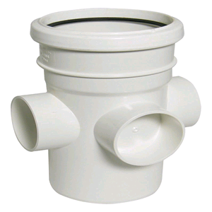 Floplast Soil Pipe 110mm Boss Pipe Socket/Spigot White