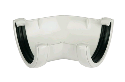 Floplast Half Round 135° Angle Guttering White RA2