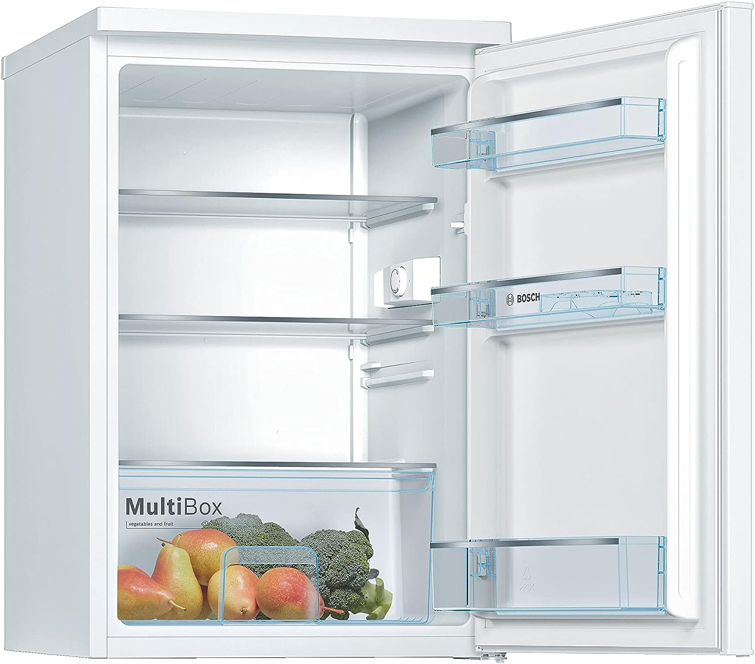 Bosch KTR15NWFAG Serie 2, Freestanding Undercounter Larder Fridge, 136L capacity, 56cm wide, White