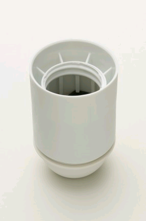 Jeani ES Plastic Lampholder 10mm Entry Plain Liner White 