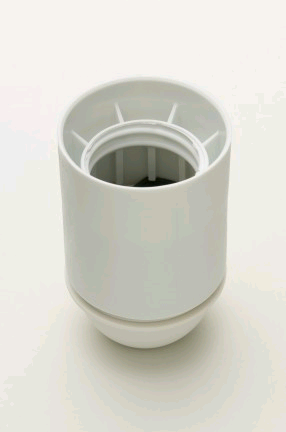 Jeani ES Plastic Lampholder 10mm Entry Plain Liner White