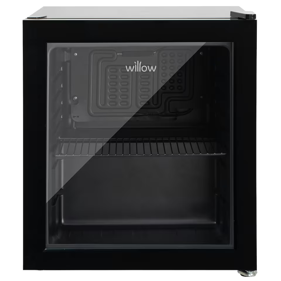 Willow 48L Table Top Beverage Coole, glass frontr, Black
