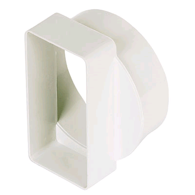 Manrose Channel Flat to Round Adaptor Male 100x110x54mm