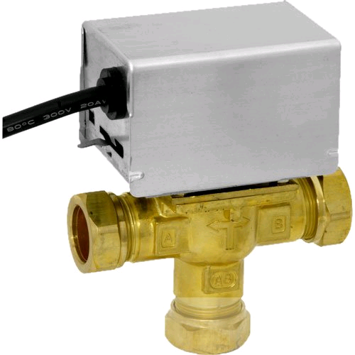 Honeywell 3/4" Mid Position 3 Port Diverter Valve 