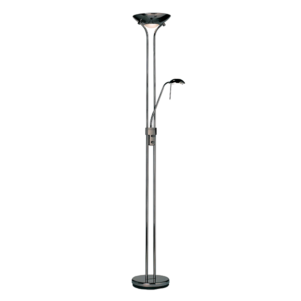 Endon Rome Mother & Child Floor Standing Lamp Black/Chrome 