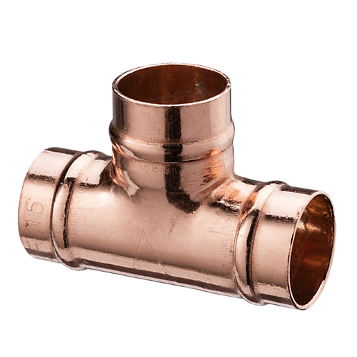 Copper Equal Tee 28mm Solder Ring 