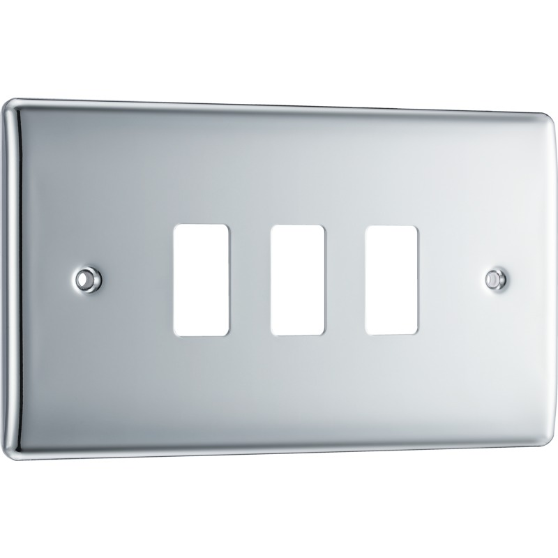 BG 3g Grid Face Plate Polished Chrome (New Type)