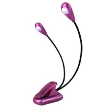 LED Double Flex Book Light Pink INC 3 x AAA batteries 