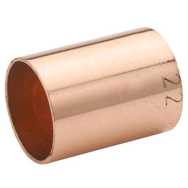 Copper Coupler 22mm Endfeed 
