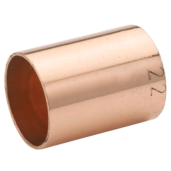 Copper Coupler 22mm Endfeed