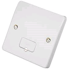 MK Logic Plus 13A Unswitched Connection Unit c/w Bottom Flex Outlet