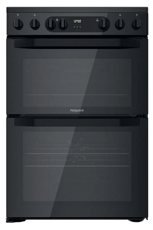 Hotpoint HDM67V9CMB/UK Double Oven & Ceramic Hob Electric Cooker 60cm - Black