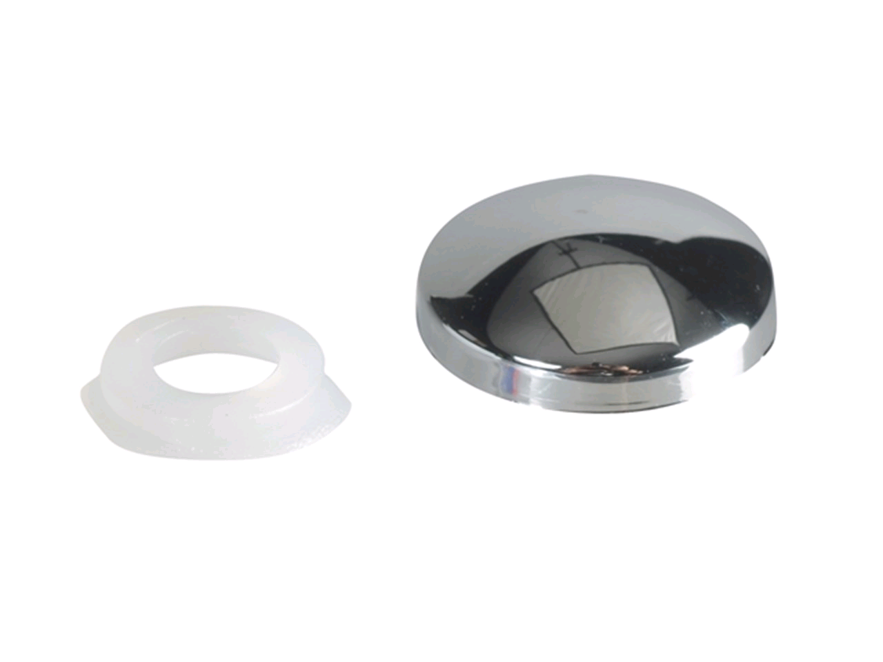 Forgefix No.6-8's Plastic Domed Cover Caps (Pack) Chrome 