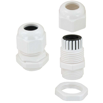 Deligo 16mm Domed Compression Gland White Sold each