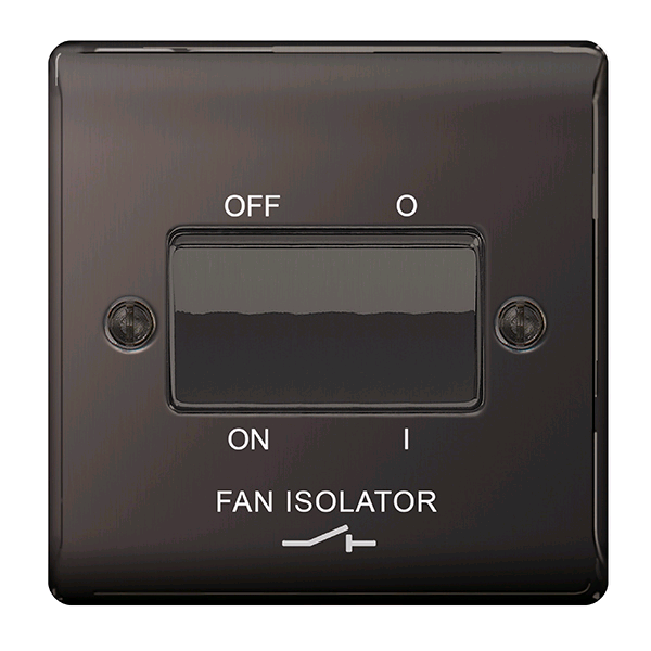 BG 3pole Fan Isolator Black Nickel 