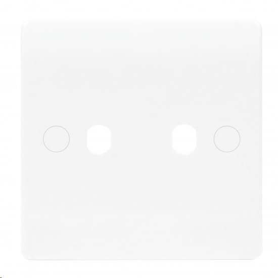 Median 2gang Dimmer Plate c/w 2 x Knobs