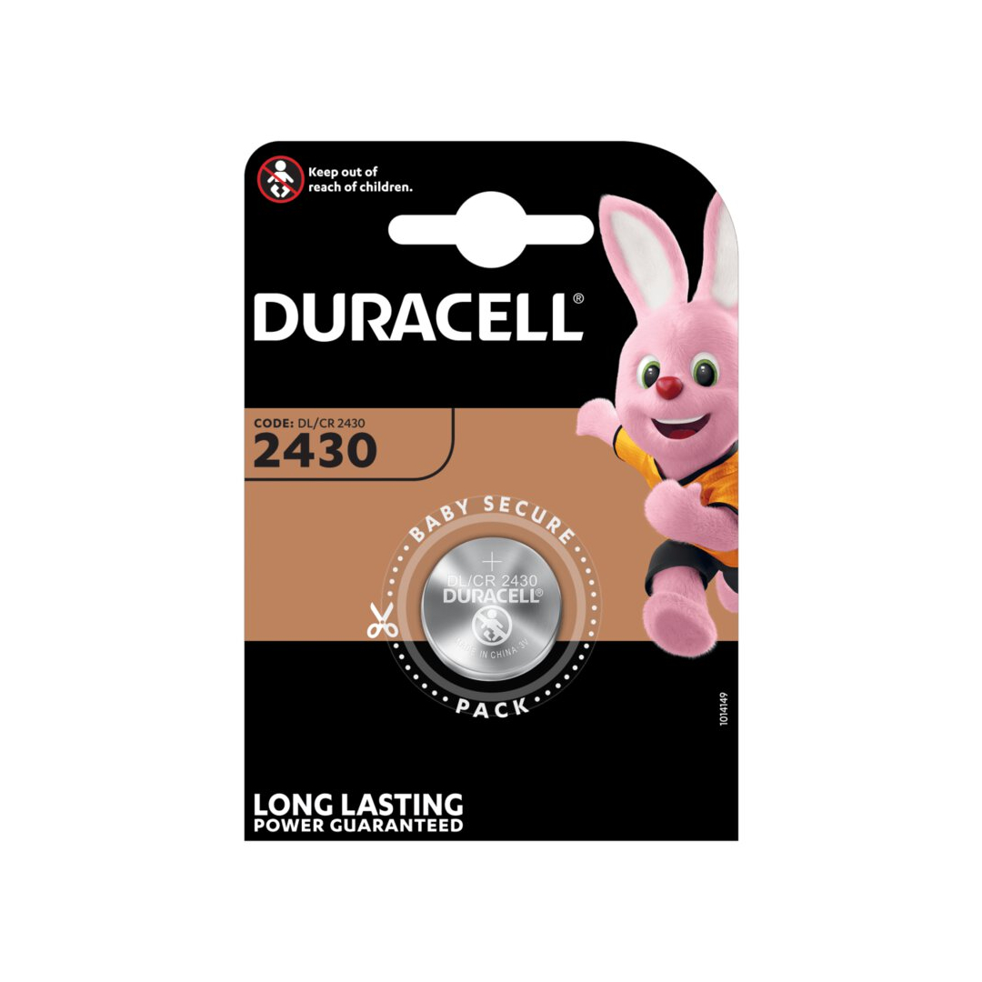 Duracell Lithium Button Cell Battery 3V CR2430 S9509 