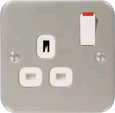 BG Metal Clad Single 13a Socket
