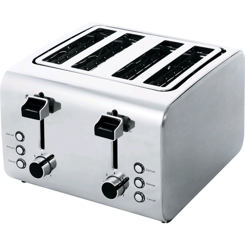 Igenix 4 Slice Stainless Steel Toaster Polished/Brushed