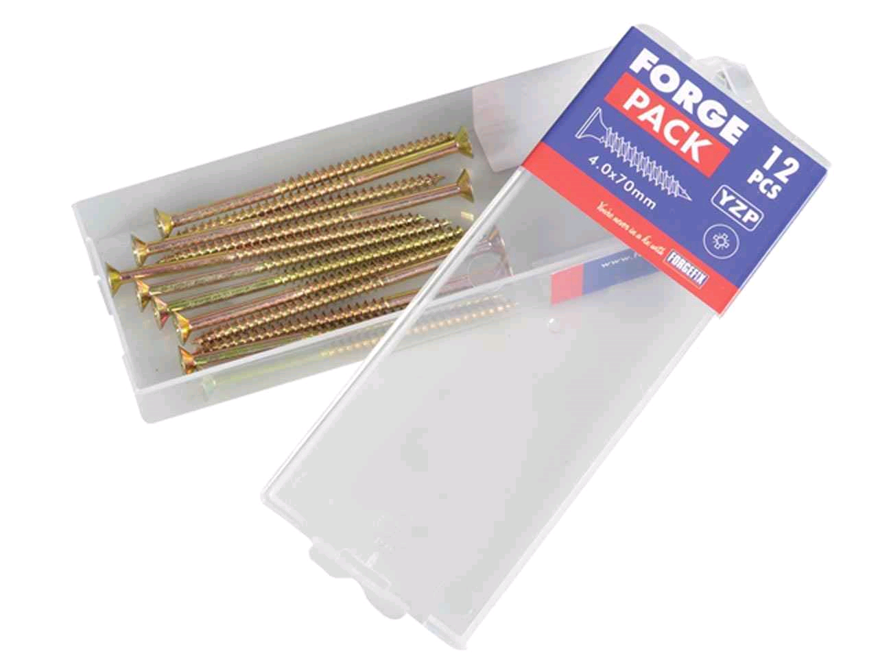 Forgefix M/P Screw 4 x 70mm (Pack) Zinc Yellow Passivated 