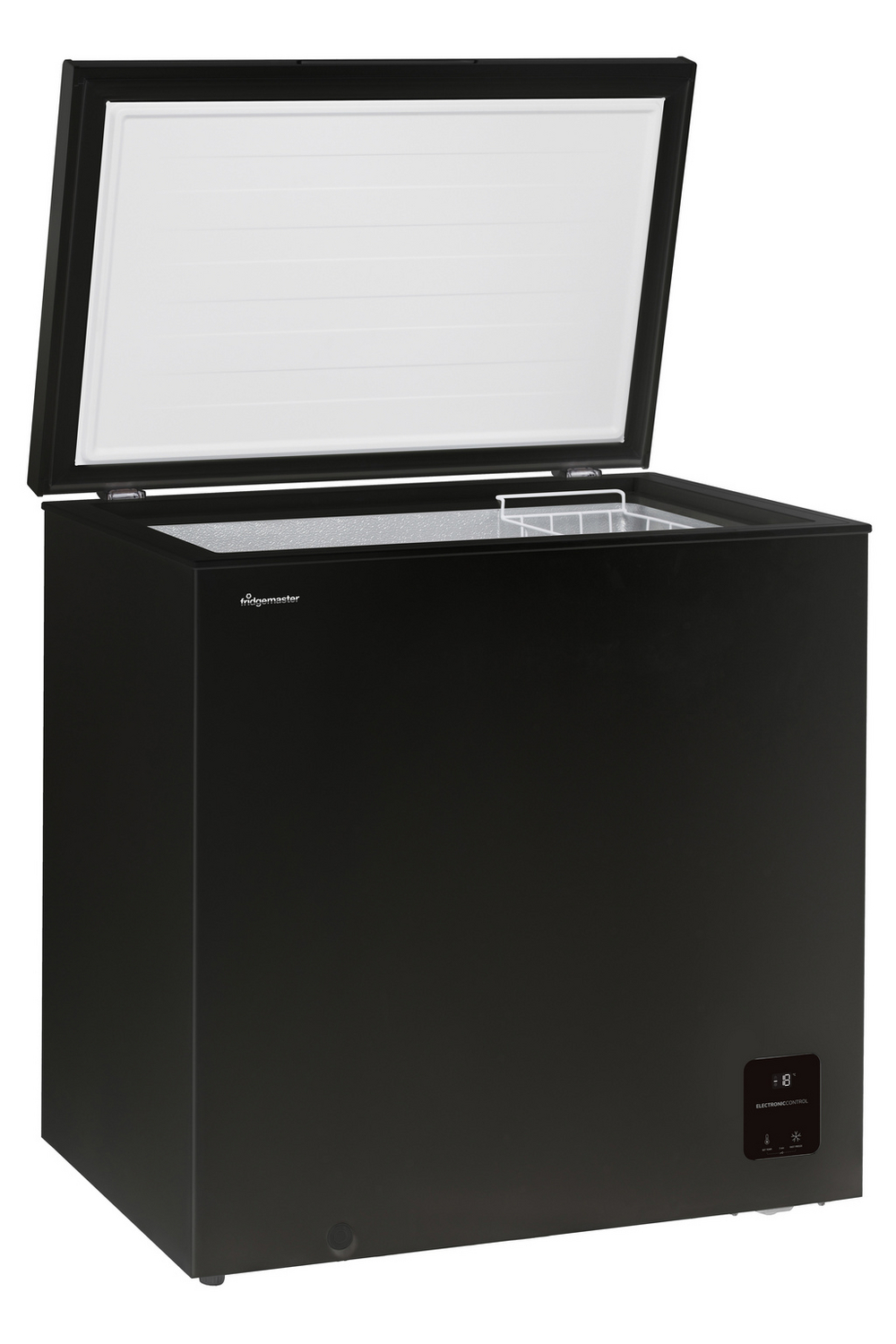 Fridgemaster MCF198EB Chest Freezer 198ltr Capacity E Energy Rated - Black  H85.4cm x W80.2cm x D55.9cm 
