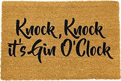 Dandy Kentwell PVC Backed Coir Message Indoor/Outdoor Mats 70 x 40cm Gin o'Clock