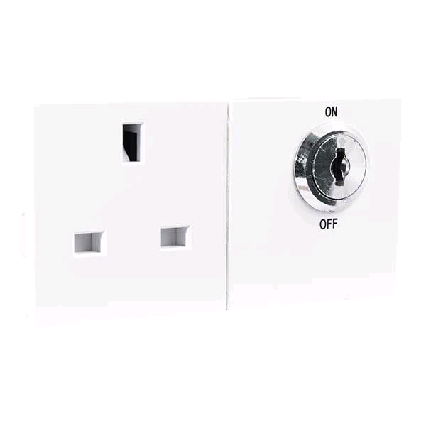 BG Controlled Switch Socket White 