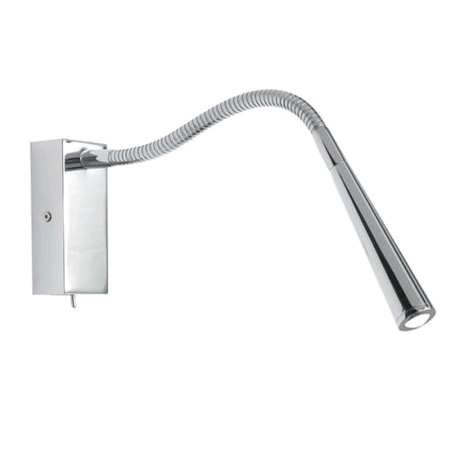 Saxby Madison 1w LED Wall Lamp Chrome Switched 