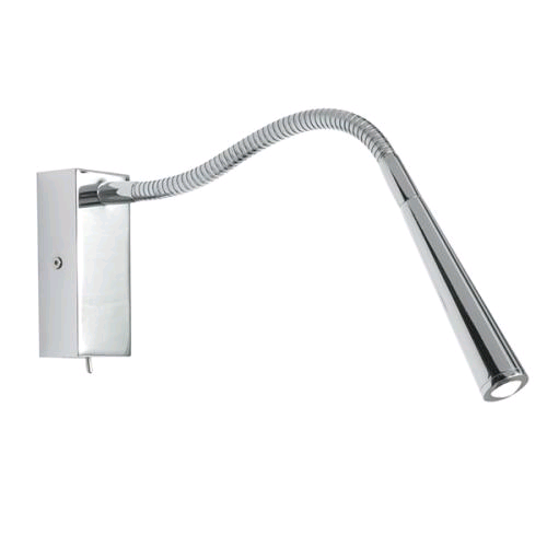 Saxby Madison 1w LED Wall Lamp Chrome Switched