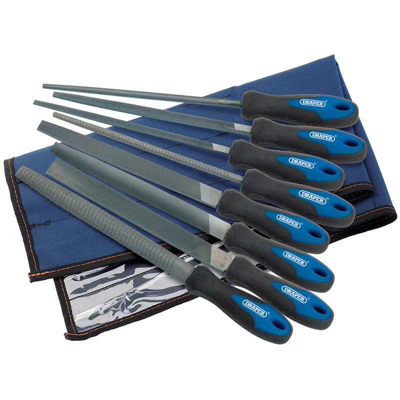 Draper 8Pc Engineers File/Rasp & Handles