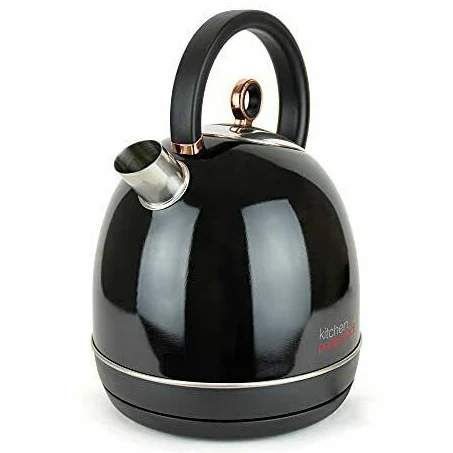 Lloytron (Kitchen Perfected E1625RG) Fast Boil Domed Kettle Black & Rose Gold1.7l