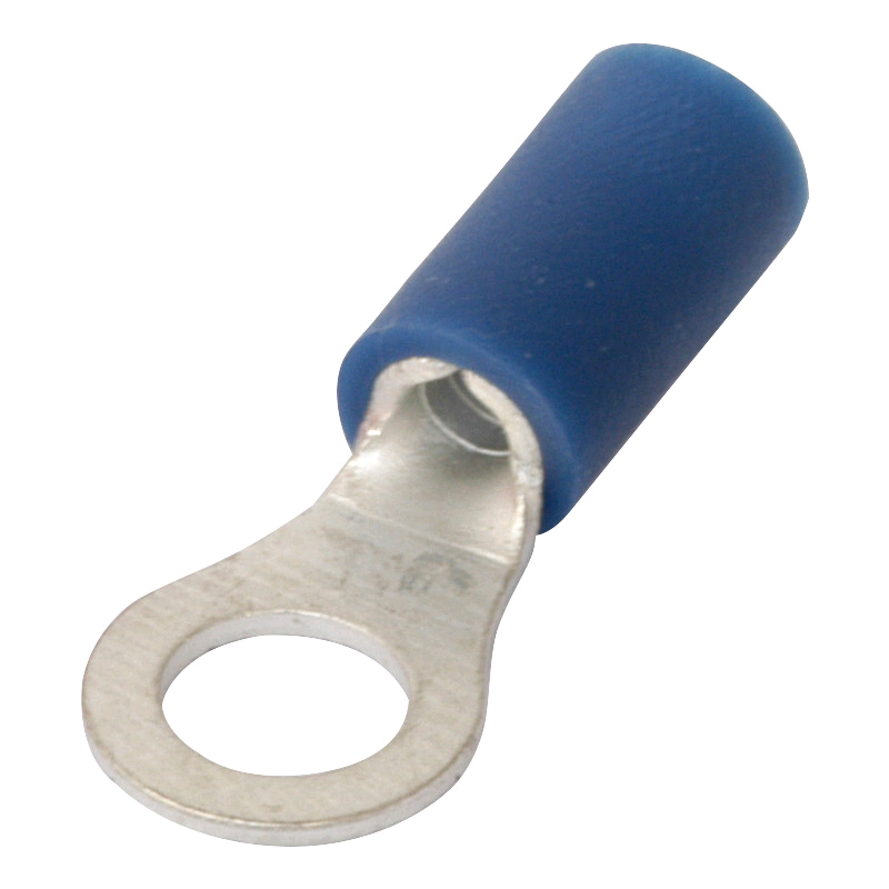 Niglon Blue Ring Terminal 6.5 Crimp (Pack 100)