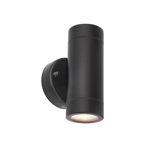 Saxby Palin Twin 7W IP44 Wall Black Fitting 