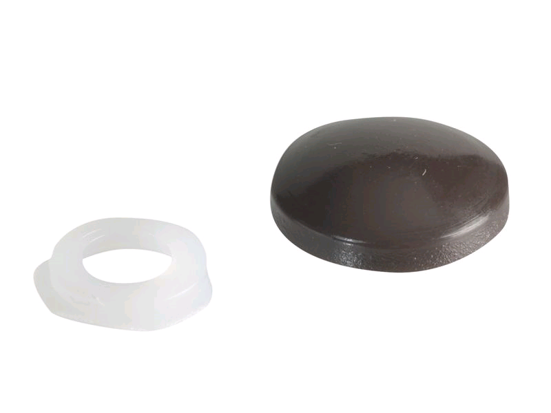 Forgefix No. 6-8's Plastic Domed Cover Caps (Pack) Brown 