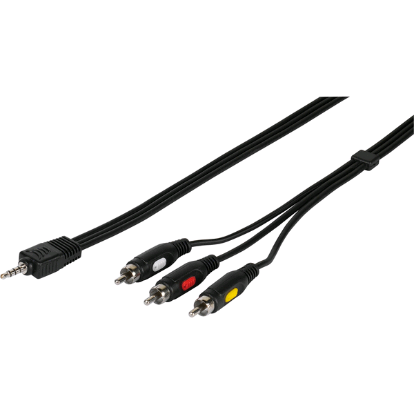 Vivanco 47/70 Pin Plug -3 x RCA Plug 2mtr