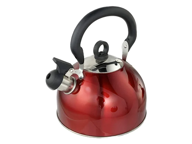 Buckingham  Camping Whistling Kettle Stainless Steel Red 1170400