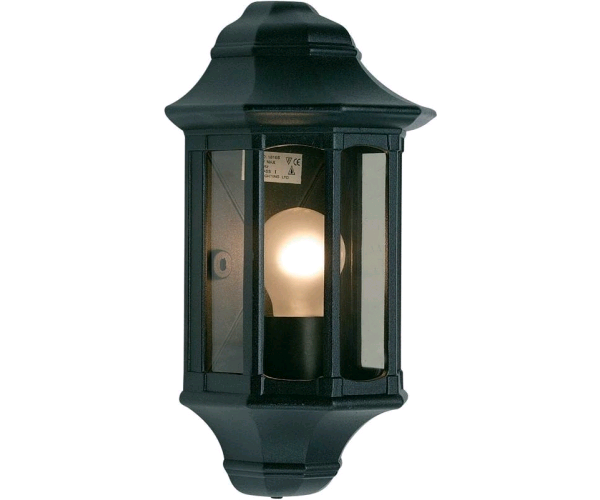 Saxby 60ES IP44 Traditional Wall Lamp Satin Black