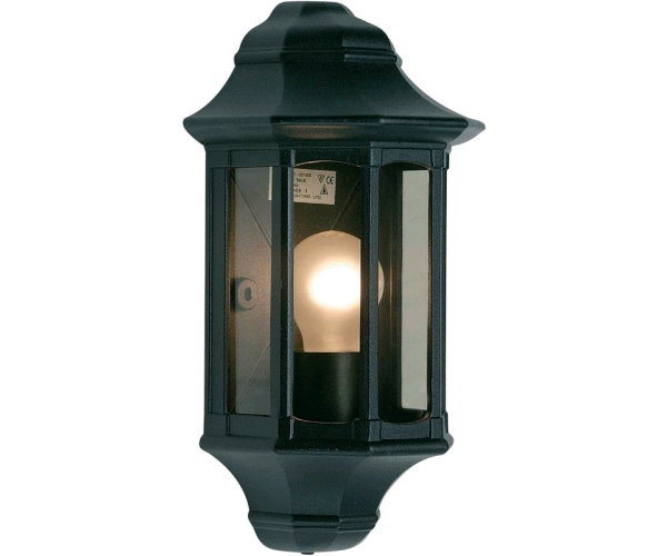 Saxby 60ES IP44 Traditional Wall Lamp Satin Black 