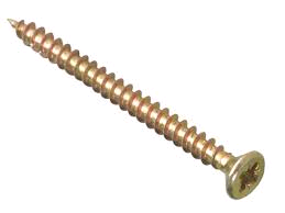 Forgefix M/P Screw 4 x 50mm (Pack) Zinc Yellow Passivated 