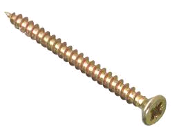 Forgefix M/P Screw 4 x 50mm (Pack of 15) Zinc Yellow Passivated 